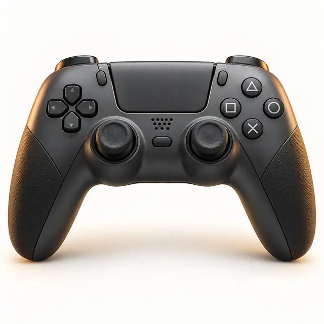 Graphite game controller with two analogue sticks and shaped grips